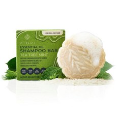 Viori 비오리 티트리 민트 에센셜 오일 고체 샴푸 바, 1개, 90g