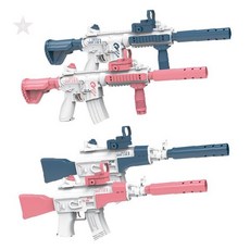 자동 분사 충전식 물총 형태 여름 물놀이 축제 행사 야외 놀이 해변 수영장, 1개, AK47 블루ㅣ배터리 2개입