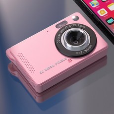 4K 디지털 카메라 50 MP 휴대용 블로깅 카메라 16X 줌 캠코더 카메라 사진 및 비디오용 2.8인치 LCD 화면, Wtih 32GB Card, Pink