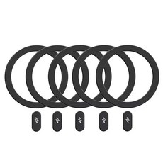 5PCS 자기 무선 금속 충전기에 자동차 시트 14 범용 전화 스티커 접시 홀더 15에 13 반지, 5 Black