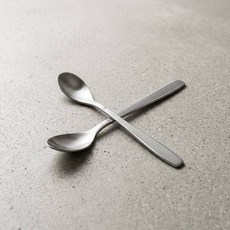 올스테인리스 304 슬림 티스푼 2개입 디저트 커피 스푼 세트, 실버