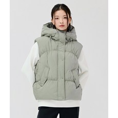 체이스컬트 CHASECULT 여성 후드 볼륨 베스트-카키