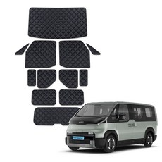 루젠 PV5 (플러쉬 글라스) 차박커튼 캠핑 암막 햇빛가리개, 1세트, 모던블랙