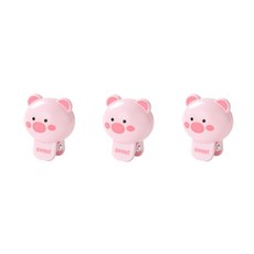 미소데이샵 귀여운 동물 칫솔 뚜껑 3p 여행용 커버 케이스 캡 휴대용, 돼지