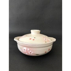 東昇瓷器餐具 櫻花直火砂鍋 (4-5人份), 1個, 6號直徑18.5高7cm容量1000cc