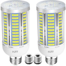 HJFF LED 전구 500W 이에 해당하는 7500루멘 5000K 방수 E26E27 중형 베이스 60W 실외 실내 램프 구역 차고 창고 작업장 거리 뒷마당, 60
