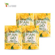TS Food 냉동 망고 하프컷 1kg X 4개