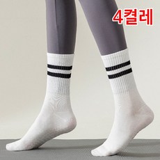 살림공작소 여자 필라테스 양말 4켤레 미끄럼방지 논스립 롱