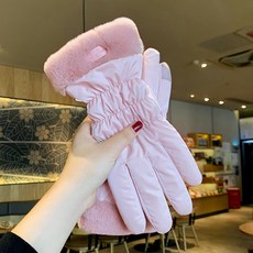 M&M GO 絨毛邊保暖手套 防風禦寒甜美可愛冬季單品