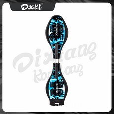 DKXL 活力板 蛇板 兒童滑板 鋁合金防滑, 兒童款 藍火焰 不閃光, 1個