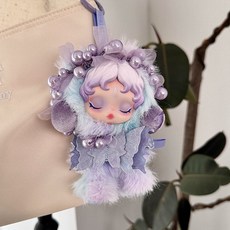 팝마트 스컬판다 빛의 정원 겨울 교향곡 인형옷 헤어 액세서리 드레스 펄장식 헤어피스 볼륨 드레스 스커트 세트, 아기가 없어요, 46 판타지 퍼플 펄 헤어 액세서리