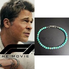 開心屋 F1狂飆飛車手鏈：布拉德·皮特同款，藍綠松石手錶扣設計，時尚個性配件, 皮特鬆石手鏈-16cm