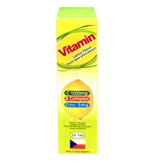 健康卓越 維他命C 鋅 B群發泡錠 20錠, 1個, 維他命C+鋅+B群發泡錠