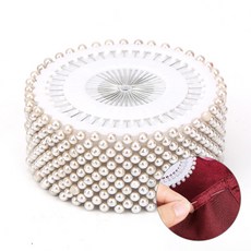 프루마 원형 컬러 구슬 시침핀, 480개, 진주 화이트