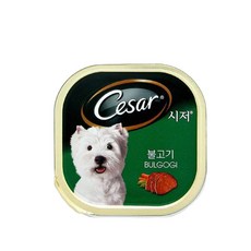 강아지 통조림 시저캔 불고기/강아지 통조림 개통조림 애완간식, 불고기