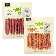 백년애 고기가 2배 이상 말린 오래먹는 개껌 강아지 간식 껌 치석 제거, 혼합 스틱, 250g, 2개 혼합 스틱, 250g, 2개