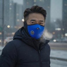 [입김 젖음 방지 99.99%] 오로도 겨울 스키 보드 조깅 운동 오토바이 자전거 일체형 넥워머 방한 마스크