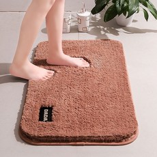 다다러그 푹신한 융모 호텔 발매트, 핑크브라운