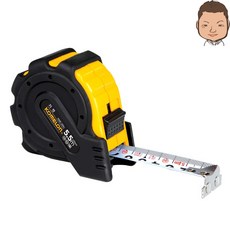 코메론 자켓줄자 KMC-25RJ 5.5M 자석 마그네틱 자동 작업용 고무자켓, 1개, KMC-25RJ 5.5M 25MM