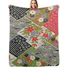퀼트 꽃무늬 담요 부드럽고 성인 선물, 2. 150x125cm(60x50in)
