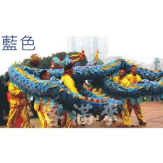 客滿來 節綢布龍 套服裝 舞龍道具, 1個, 綠布龍+紅衣7節綢布龍+8套服裝BECR