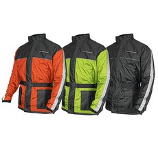 Nelson Rigg Solo 스톰 레인 재킷 방수 통기성 및 휴대용 (하이비스 옐로우/블랙 XXL), Large, Orange/Black