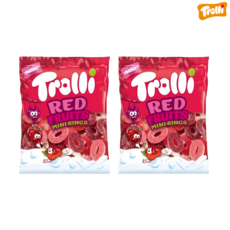트롤리 레드프루트 미니링스 젤리, 100g, 2개