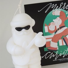 락스타 산타 캔들 크리스마스 감성 소품 파티 선물세트, 1개, 100g, Clean Cotton