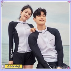 新款泳衣情侶拉鏈長袖潛水服男衝浪保守顯瘦平角學生長袖溫泉泳裝, 598男款拉鏈單獨上衣,XL 適合120-140斤