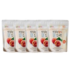 장호원 황도 국산 복숭아 동결 건조 스낵, 5개, 10mg
