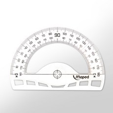 [마패드] 자 분도기 지오매트릭 180도 12cm (색상 이미지 랜덤), 단품