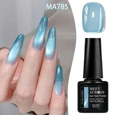 1/14개/세트 7ml 자석 캣츠아이 젤 네일 폴리쉬 UV/LED 오래 지속되는 살롱 품질 트렌디 화이트 색상 DIY, 13 CCQ57579-3