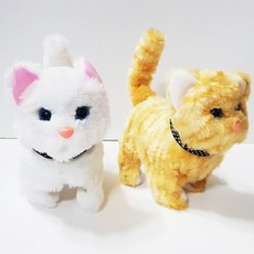 소리나는 움직이는 고양이 동물인형 야옹이 반려묘 동물로봇 장난감 작동완구 어린이날선물 크리스마스선물 자율주행 캣, 브라운, 1개