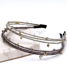 3줄 펄 비즈 머리띠 헤어밴드 m48