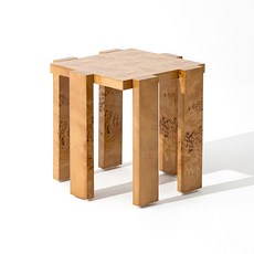 이엠비 북유럽풍 다용도 침대 거실 쇼파용 원목협탁 겸 의자, 원목 무늬, 1개