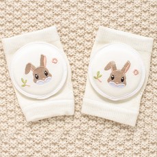 멀티포 유아용 자수 이중 무릎 보호대 메쉬 여아 남아 무릎보호, 2세트, 바니