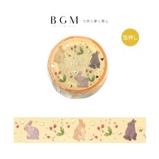莫莫日貨 BGM 兔之國系列 燙金 金箔和紙膠帶 - 木莓 SDG040 日本進口 2024三月新品, 1個