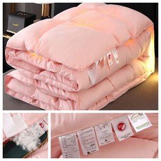 日本原裝羽絨被 95白鵝絨抗菌防蟎春秋被加厚保暖冬被被芯單雙人學生宿舍, 【櫻花粉120支】+靜音面料+手提包