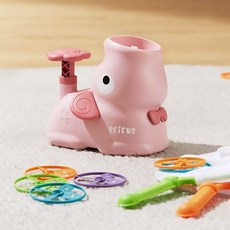 BEIENS 腳踩飛碟 彈射遊戲 兒童戶外運動親子互動玩具, 粉色, 1個