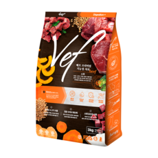 Vef 8free 전연령 강아지 기능성 사료, 소, 3kg, 1개
