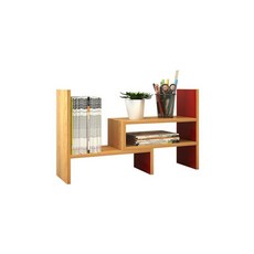 ㄷ자형 책꽂이 수납 선반 책장 화장대정리, 화이트월넛