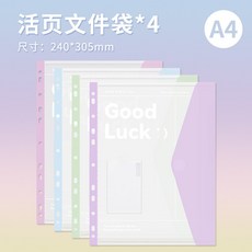 分類整理夾 多層收納袋 活頁文件夾 資料冊 試捲收納袋 A4文件夾 文件收納 分類夾, 1個, 文件袋【4個混色】