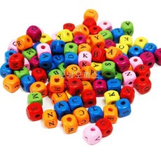 구슬꿰기나무비즈사각알파벳.1팩에듀피스5000 1EA, 본상품