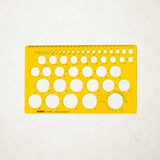 코링 템플릿 중형 원형 제도판 설계 측정 NO.105F 1개입