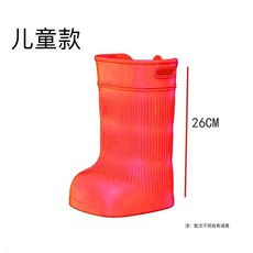 恆溫保溫高深泡腳桶家用過膝足浴桶省水可折疊按摩泡腳鞋深桶泡腳盆促循環居家養生專用, 橘紅色,S（26cm）建議鞋碼32碼內【兒童款】, 1個