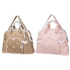 힐크릭 골프가방 여성 퀼팅 보스턴백._SC, 핑크