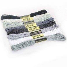8 개/대 Similar DMC 실 크로스 스티치 치실 면 미터 자수 바느질 Skeins 공예 뜨개질, 1개, gray series