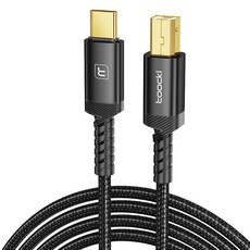 Toocki USB C타입 to B USB AB 연결 선 프린터 케이블 TQ-X88, C-타입B, 3m, 1개