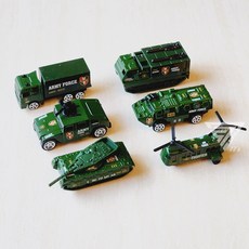 ARMY FORCE 軍事合金車模型玩具組 坦克車越野車直升機 6款收藏, 1個, A款6台一組(請下數量6