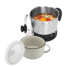 루베크 무선 전기 멀티포트 1.5L + 도자기 라면기 세트, 루베크 멀티포트 1.5L + 라면기1개